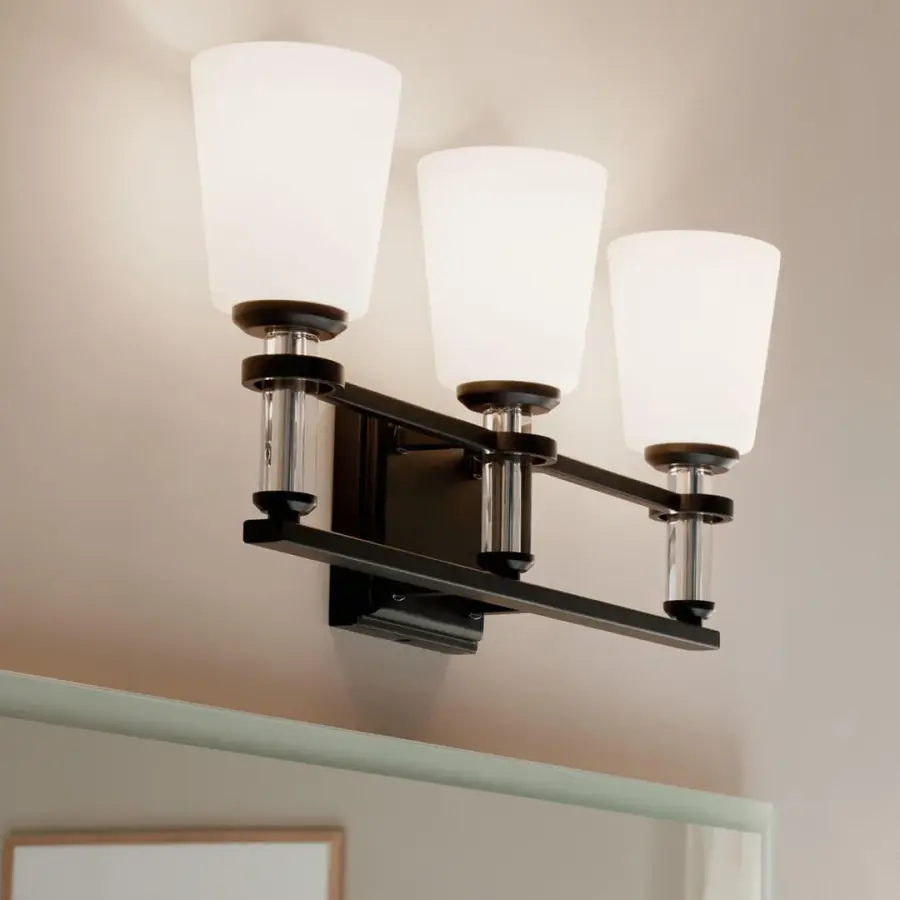 Rosalind 3-Light Vanity Light in Black - Image 7