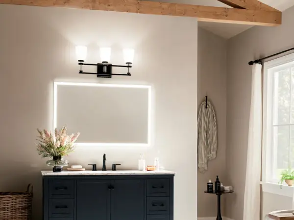Rosalind 3-Light Vanity Light in Black - Image 8
