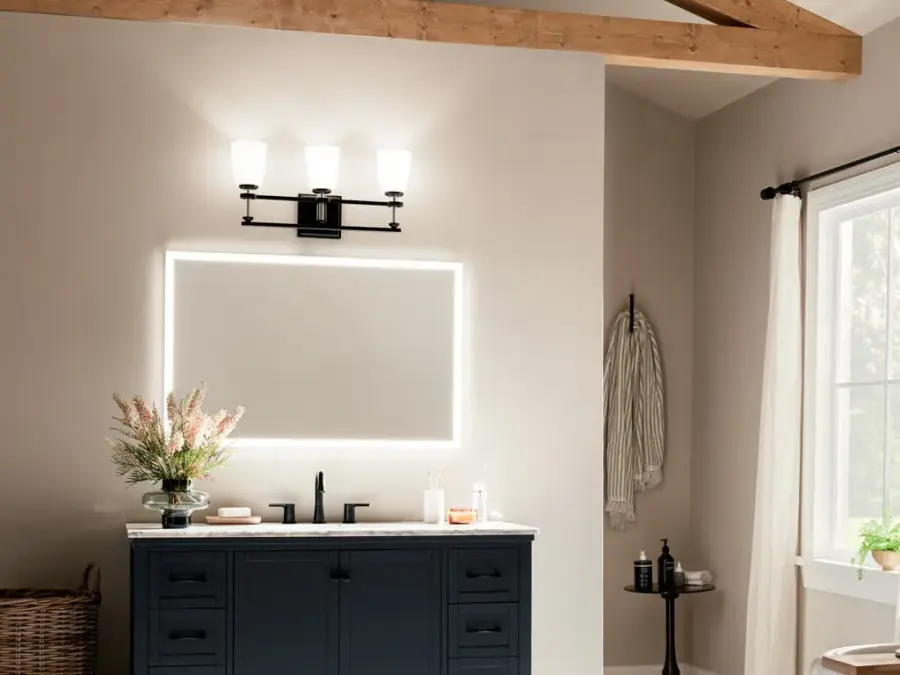 Rosalind 3-Light Vanity Light in Black - Image 8