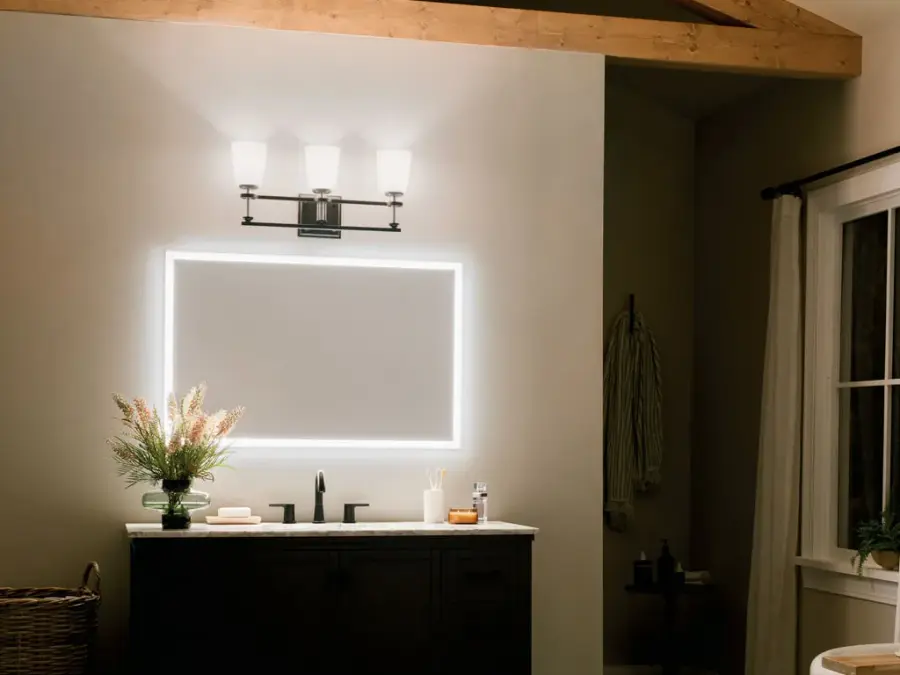 Rosalind 3-Light Vanity Light in Black - Image 9