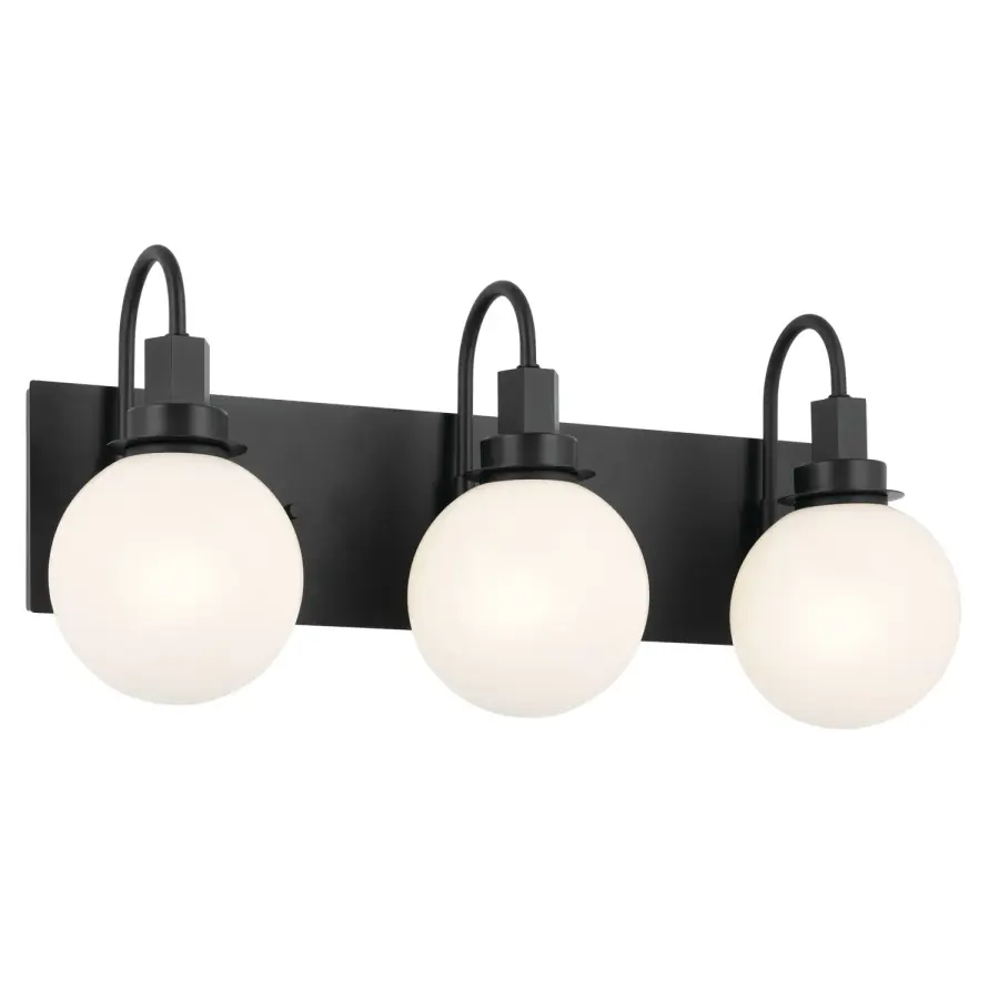 Hex Three Light Bath Vanity in Black