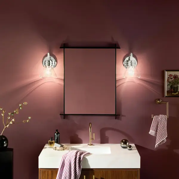 Farum Chrome Wall Sconce with Clear Glass - Image 6