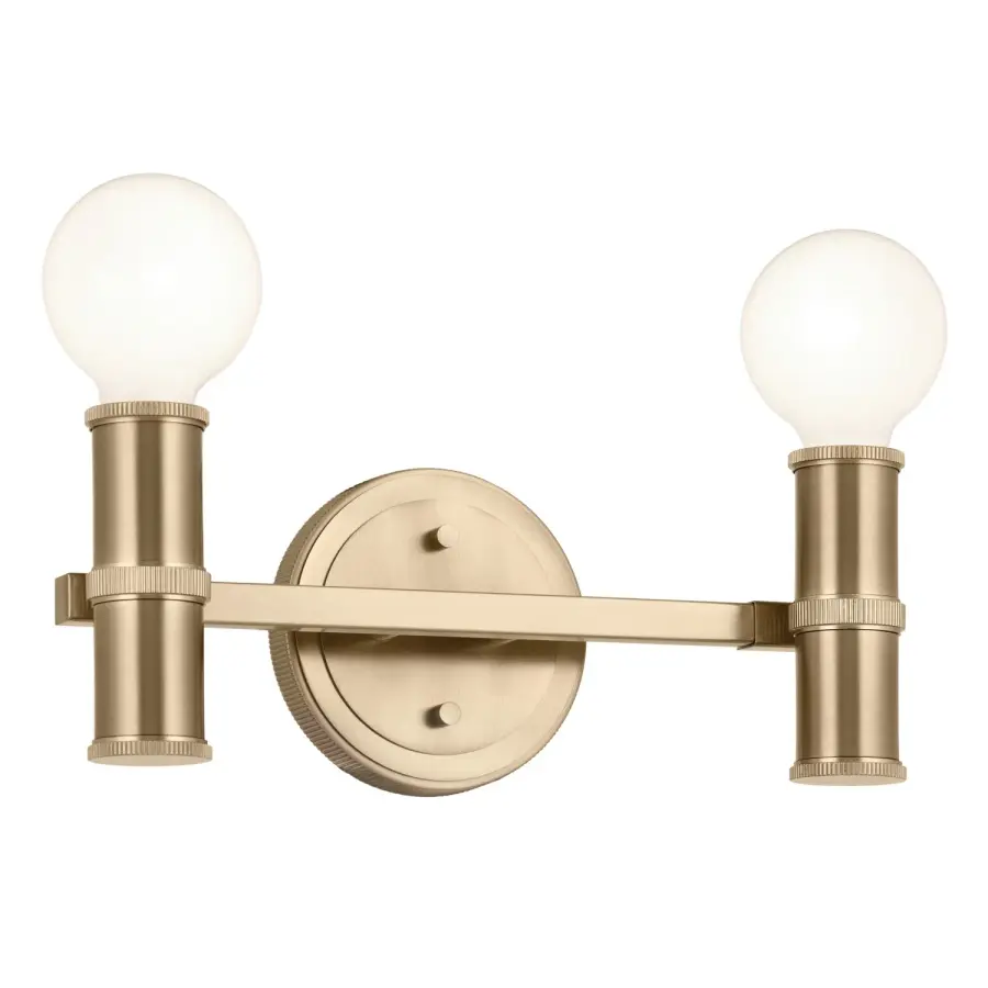 Torche Two Light Bath Vanity in Champagne Bronze