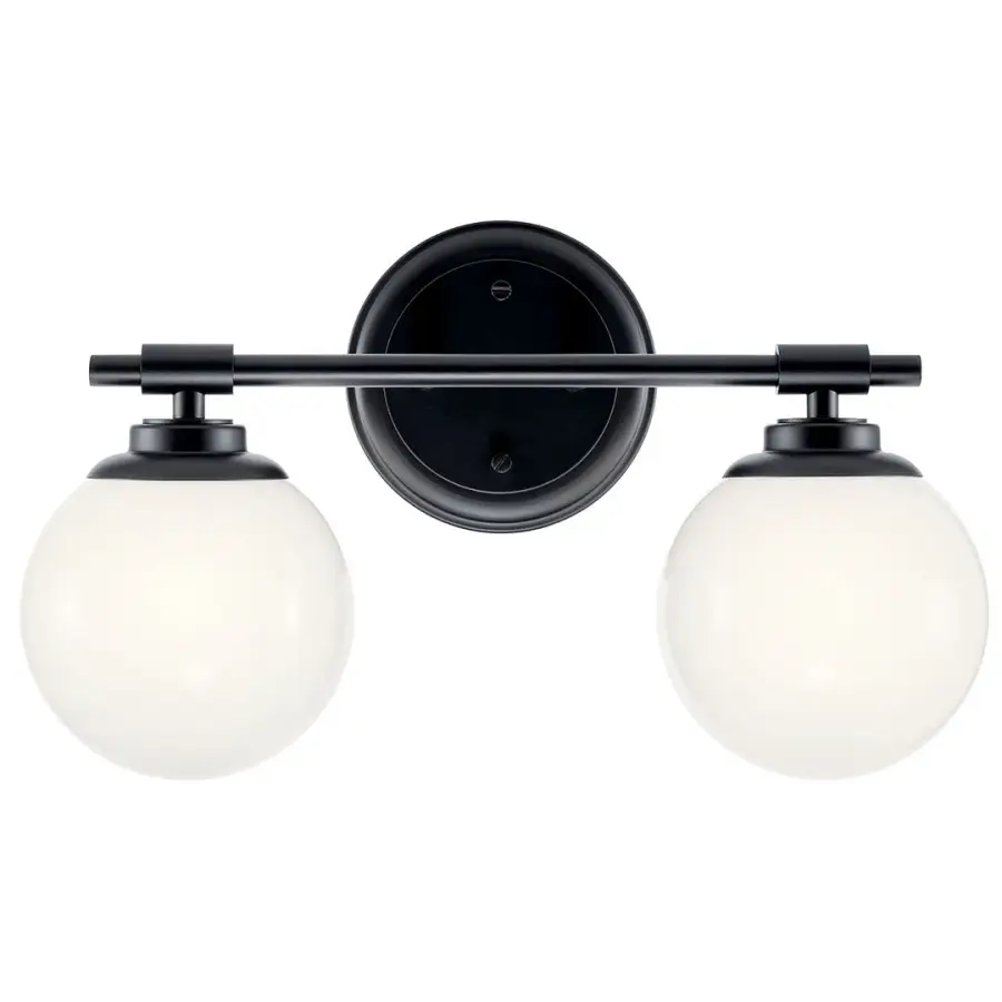 Benno 2-Light Vanity Light in Black - Image 2