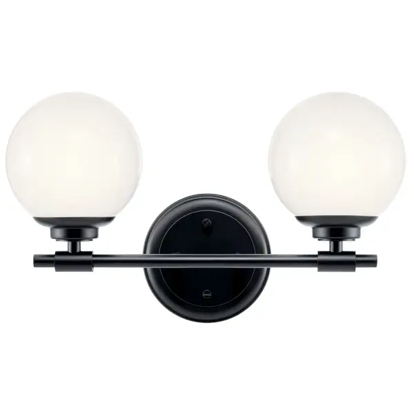 Benno 2-Light Vanity Light in Black - Image 4