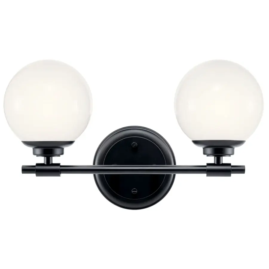 Benno 2-Light Vanity Light in Black - Image 4
