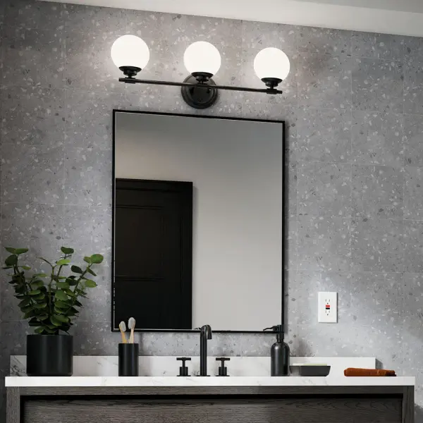 Benno 3-Light Vanity Light in Black - Image 6
