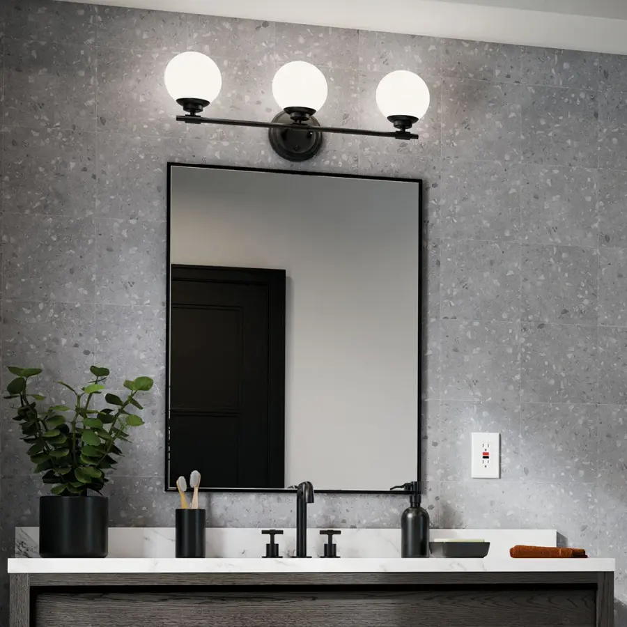 Benno 3-Light Vanity Light in Black - Image 6