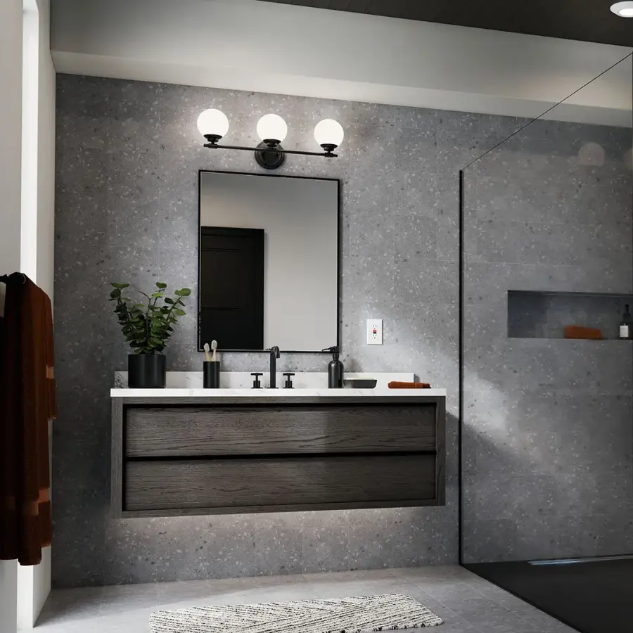 Benno 3-Light Vanity Light in Black - Image 8