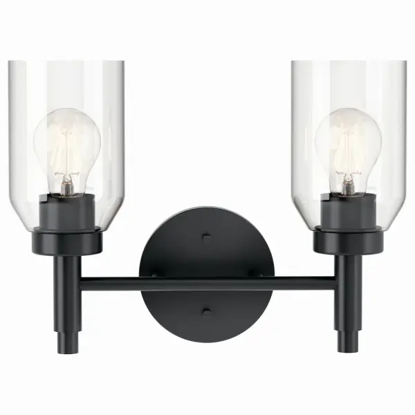 Madden Two Light Vanity in Black