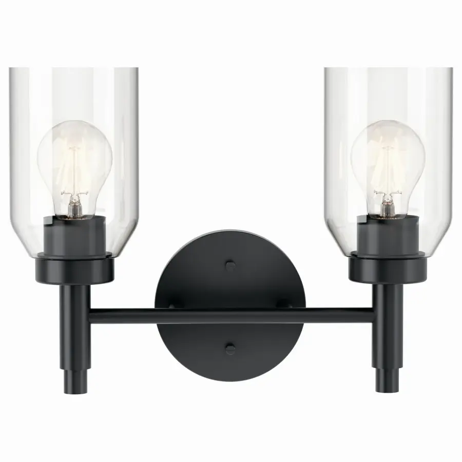 Madden Two Light Vanity in Black
