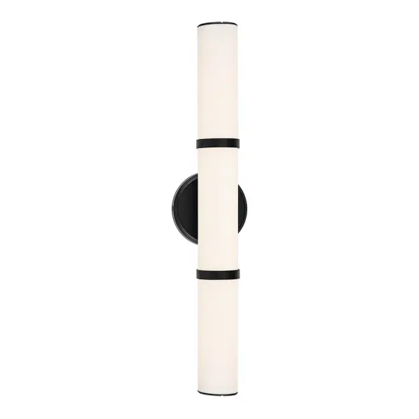 The Rosh vanity light combines contemporary design with practical functionality, featuring integrated LED technology and selectable color temperature. Its ADA-compliant design and damp location rating make it ideal for bathrooms. - alternate view