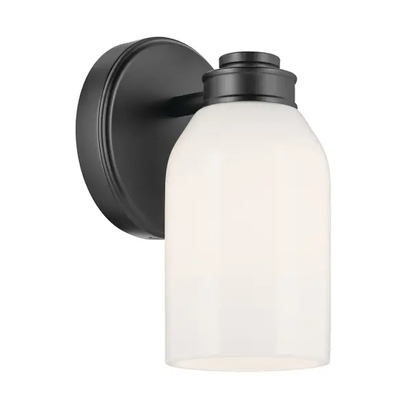 The Shae Wall Sconce combines minimalist design with functional versatility. Its opal glass cylinder shade and dimmable feature make it ideal for ambient lighting in bathrooms, hallways, and bedrooms.