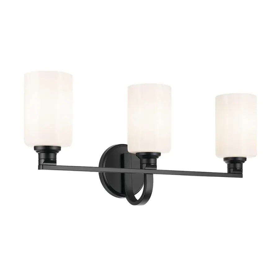 Gioe 3-Light Vanity Light in Black - Image 1