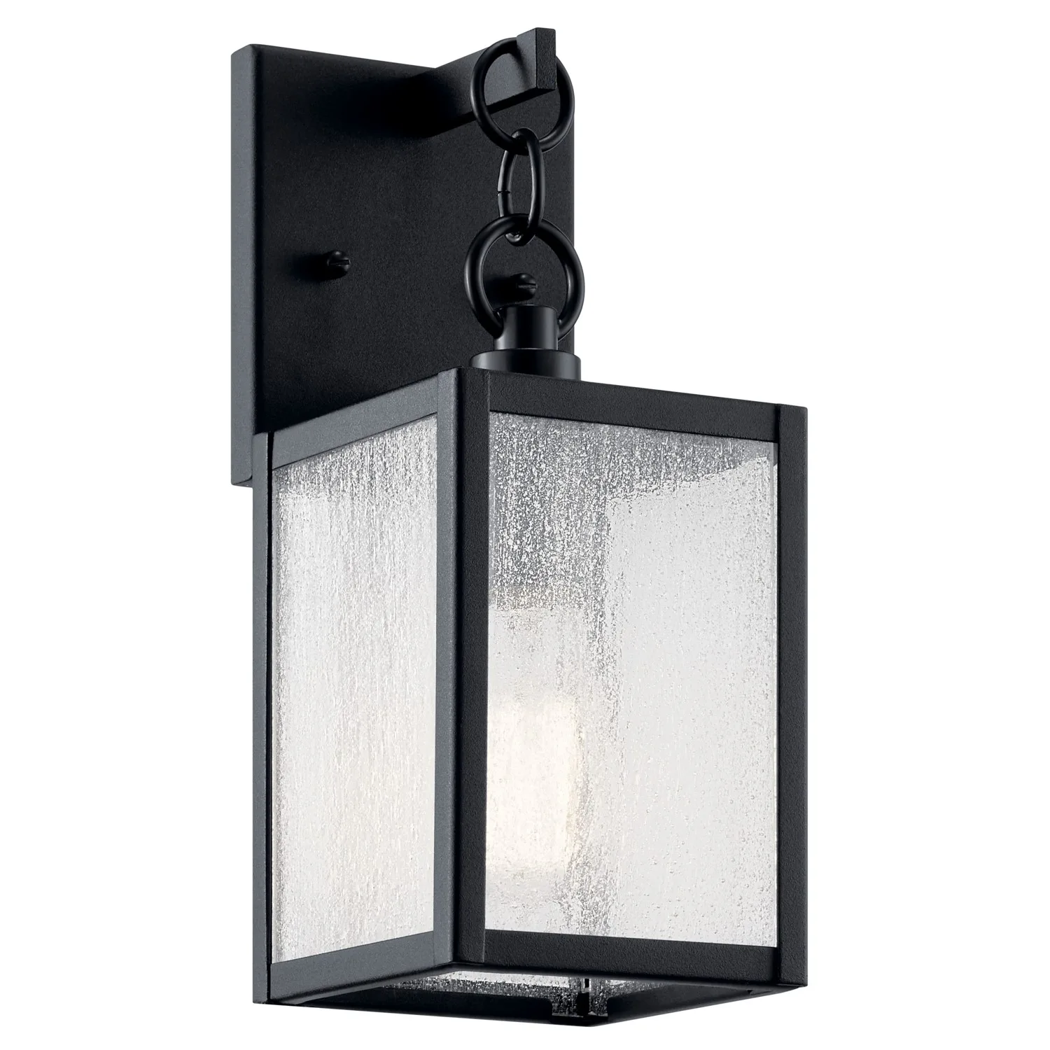 Lahden One Light Outdoor Wall Mount in Black