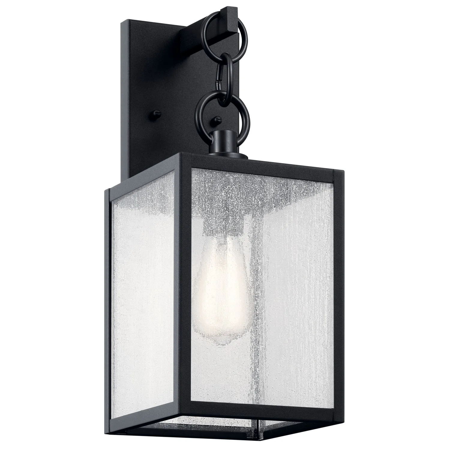Lahden One Light Outdoor Wall Mount in Black