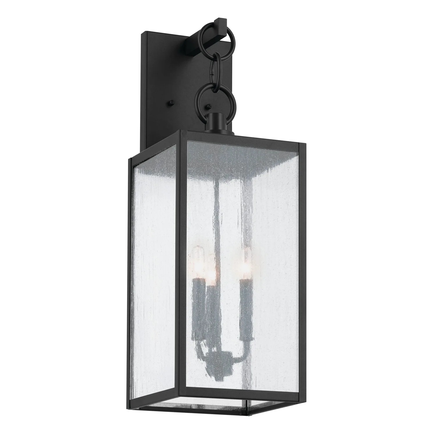 Lahden Three Light Outdoor Wall Mount in Black