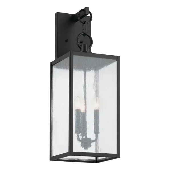 Lahden Three Light Outdoor Wall Mount in Black