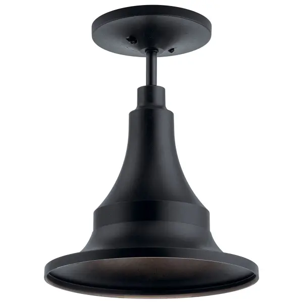 The Hampshire pendant combines nautical charm with practical durability. Its bell-shaped design and textured black finish complement coastal and farmhouse exteriors, while weather-resistant composite construction ensures longevity.