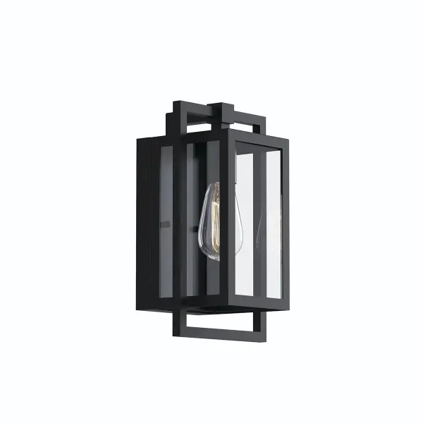Goson One Light Outdoor Wall Mount in Black