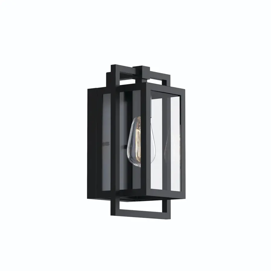 Goson One Light Outdoor Wall Mount in Black