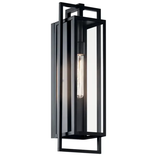 Goson One Light Outdoor Wall Mount in Black