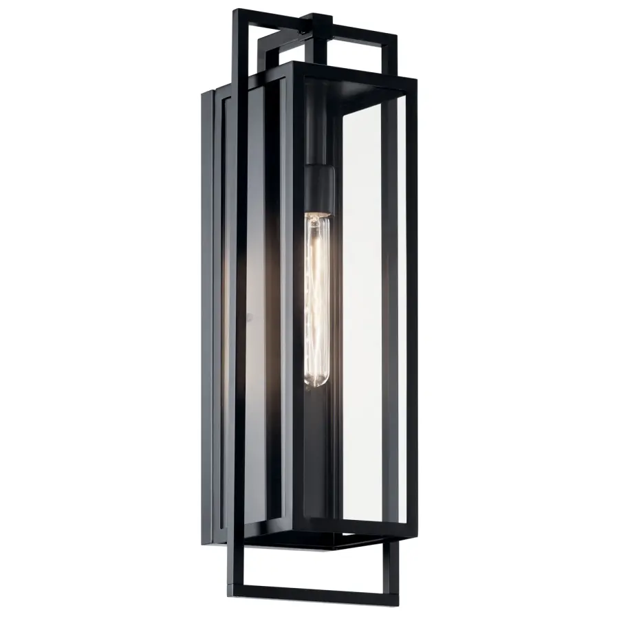 Goson One Light Outdoor Wall Mount in Black