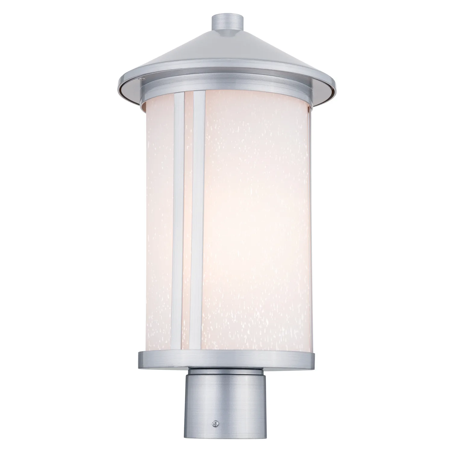 Lombard One Light Outdoor Post Mount in Brushed Aluminum