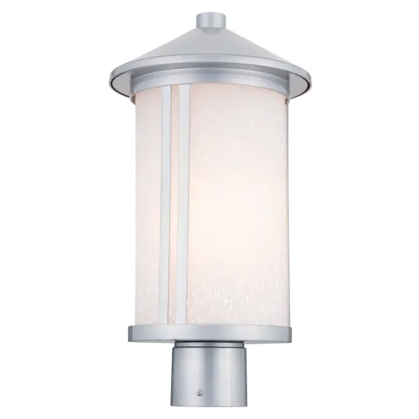 Lombard One Light Outdoor Post Mount in Brushed Aluminum