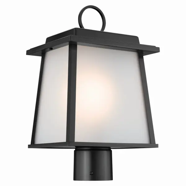 Noward One Light Outdoor Post Mount in Black