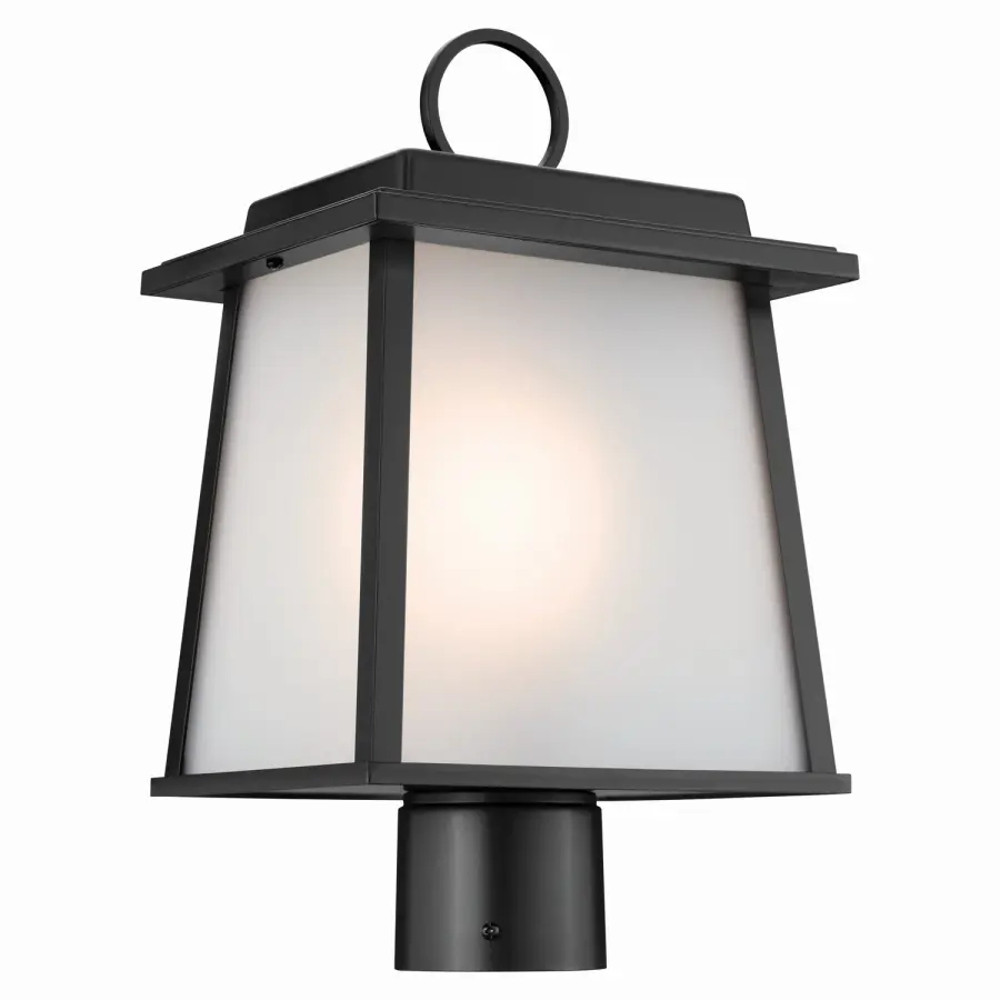 Noward One Light Outdoor Post Mount in Black