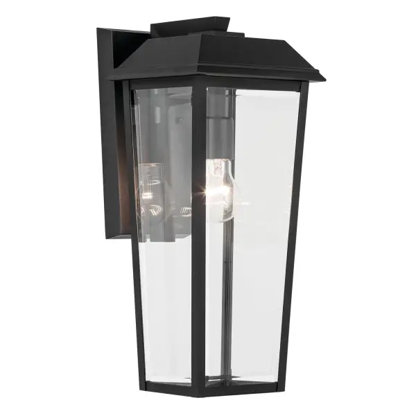 Mathus One Light Outdoor Wall Mount in Textured Black