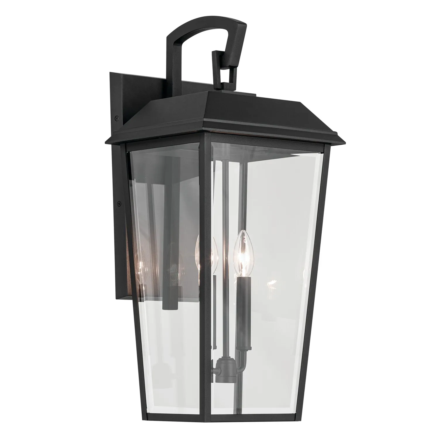 Mathus Two Light Outdoor Wall Mount in Textured Black