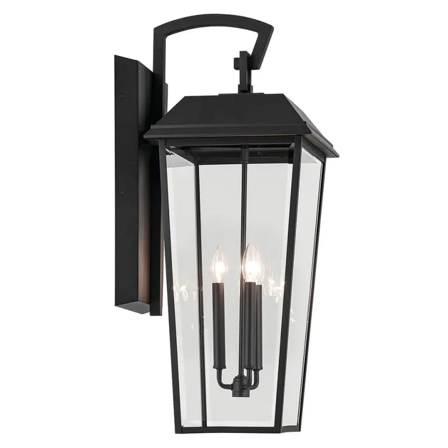 Elegant Traditional Outdoor Lighting with Beveled Glass Detail - Image 5