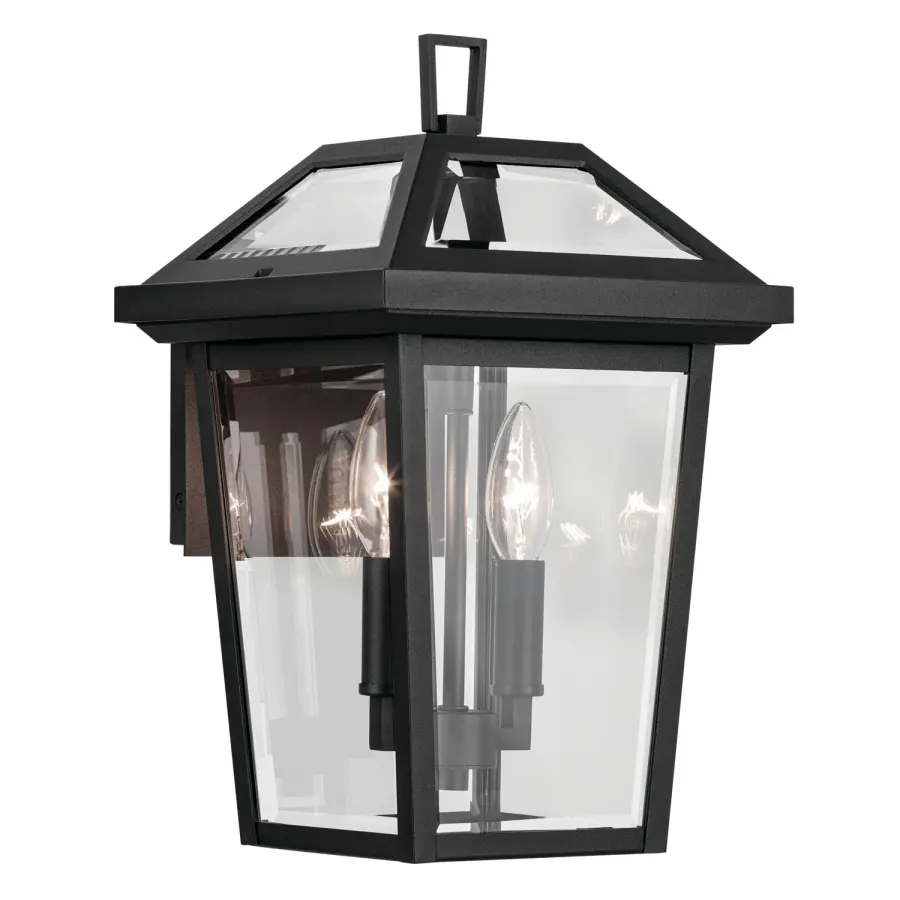 Regence Two Light Outdoor Wall Mount in Textured Black