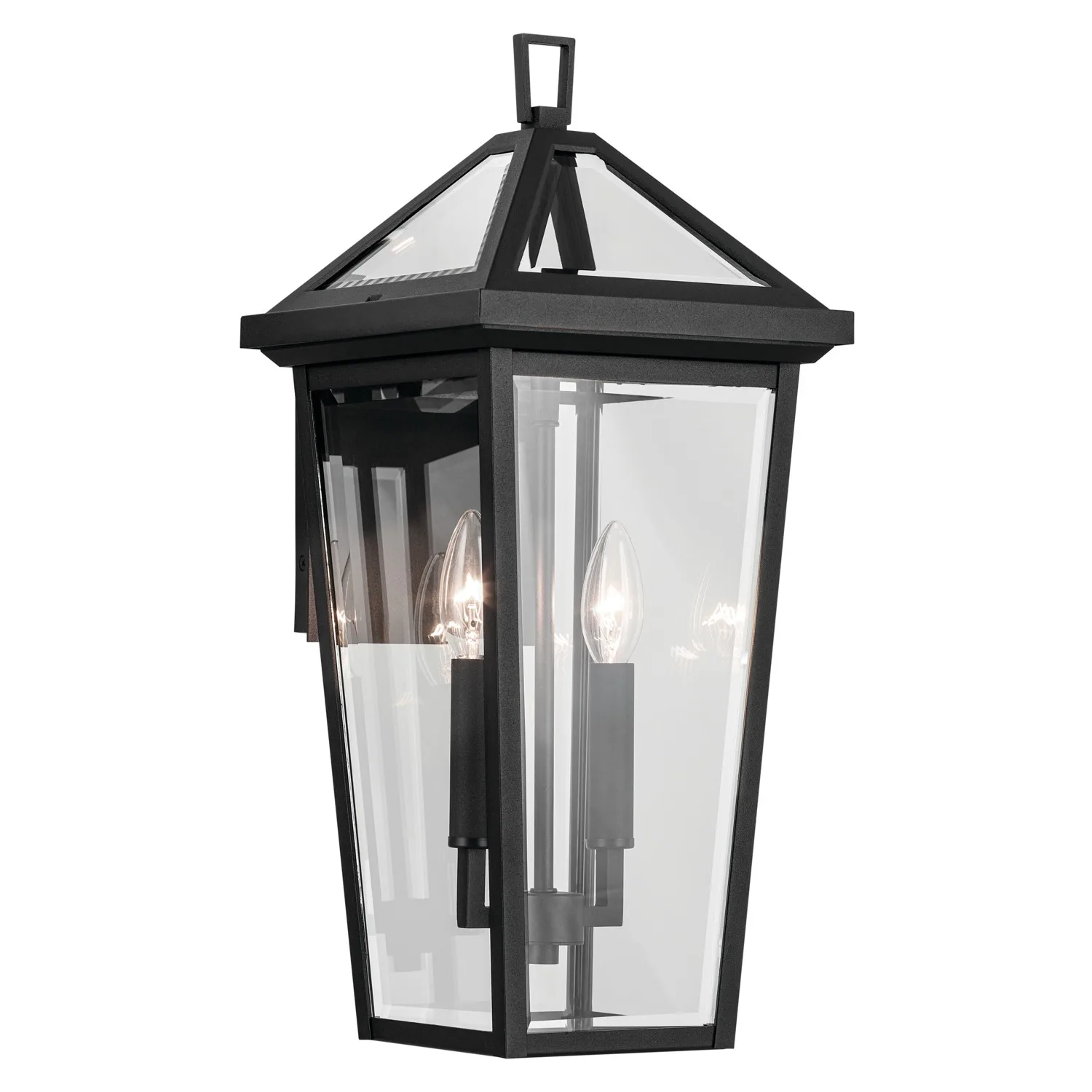 Regence Two Light Outdoor Wall Mount in Textured Black