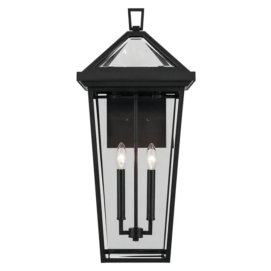 Classic European-Inspired Outdoor Wall Sconce with Beveled Glass - Image 2