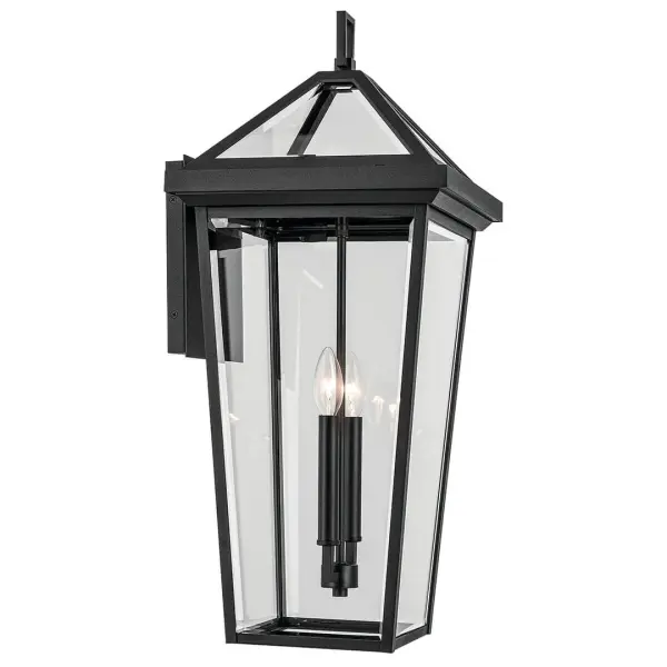 Classic European-Inspired Outdoor Wall Sconce with Beveled Glass - Image 3