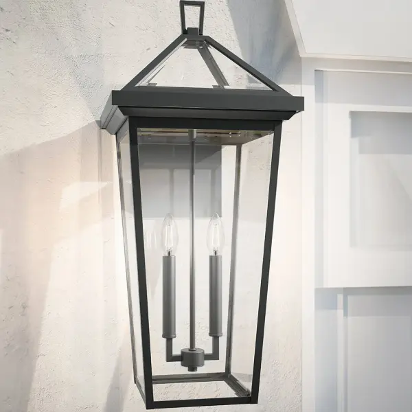 Classic European-Inspired Outdoor Wall Sconce with Beveled Glass - Image 4