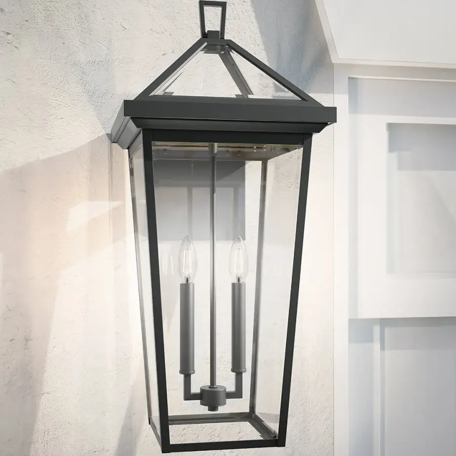 Classic European-Inspired Outdoor Wall Sconce with Beveled Glass - Image 4