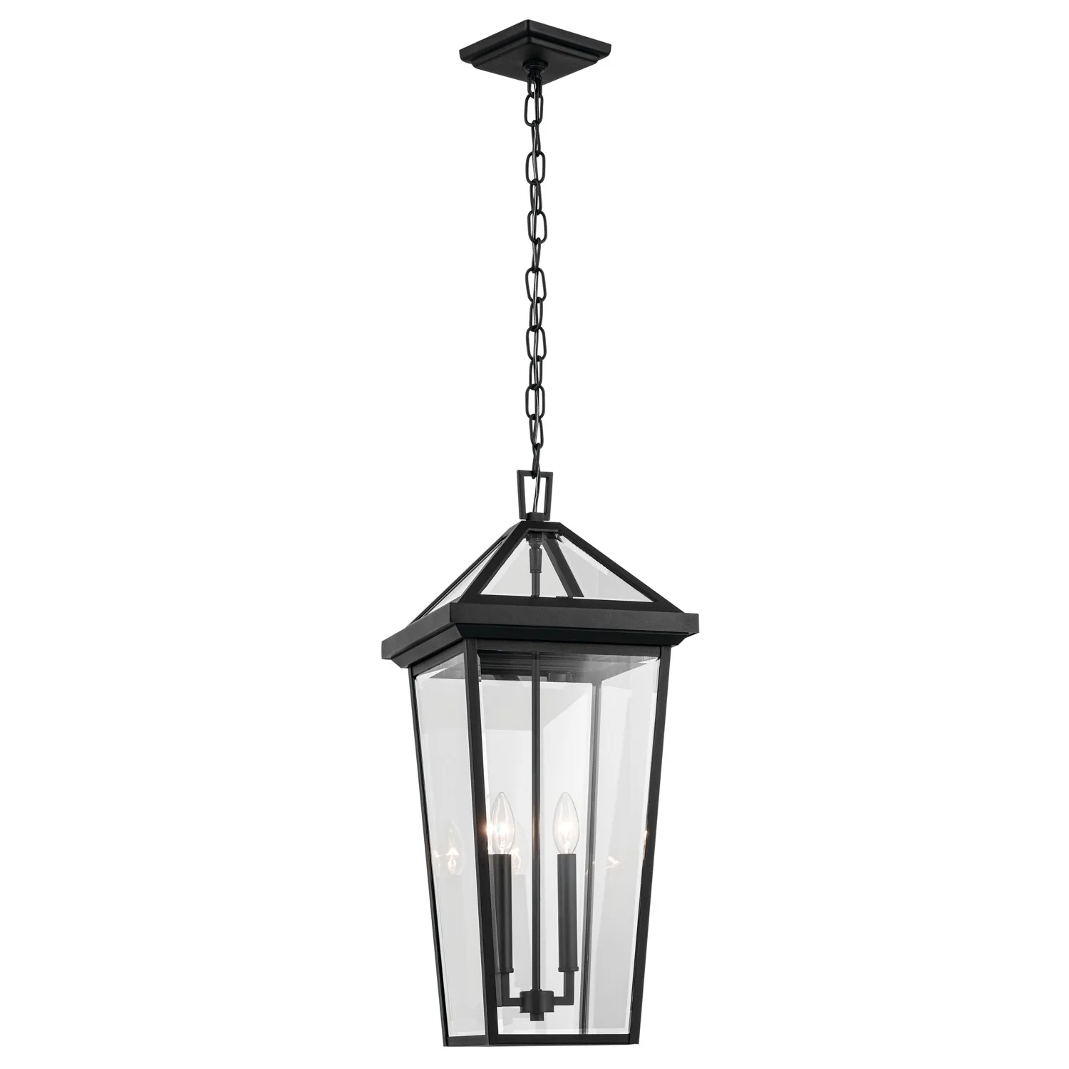 Regence Two Light Outdoor Pendant in Textured Black