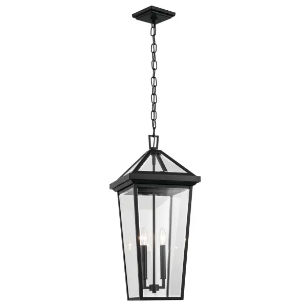 Regence Two Light Outdoor Pendant in Textured Black
