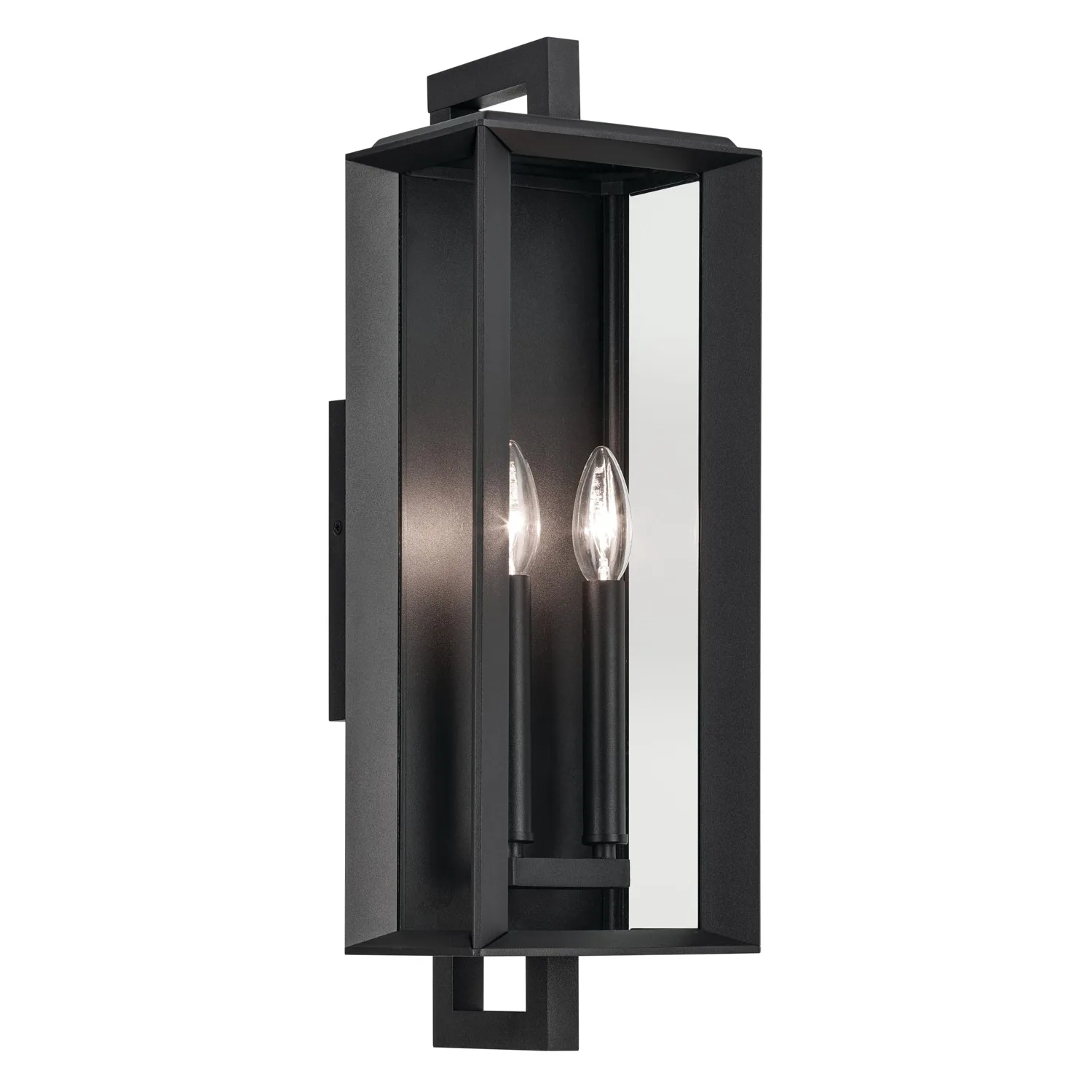 Kroft Two Light Outdoor Wall Mount in Textured Black