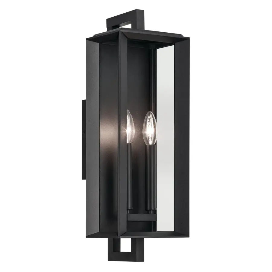 Kroft Two Light Outdoor Wall Mount in Textured Black