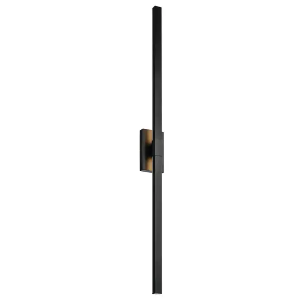 The Nocar outdoor wall light makes a bold architectural statement with its impressive 60-inch height and sleek textured black finish. Featuring integrated LED technology and wet-rated durability, this contemporary fixture combines dramatic scale with energy efficiency for upscale residential and commercial applications.