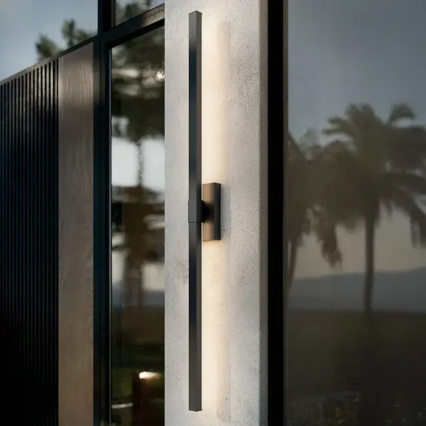 Nocar 60" Outdoor Wall Light in Textured Black - Image 4
