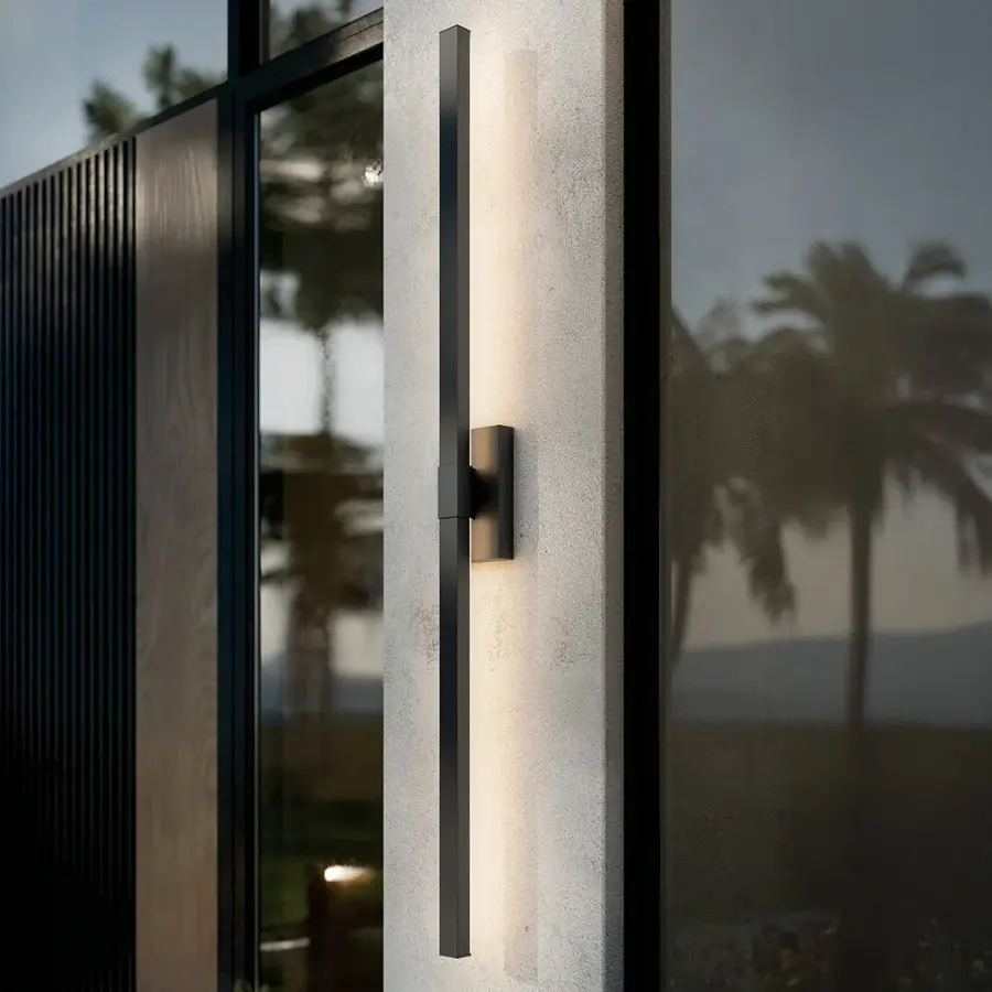 Nocar 60" Outdoor Wall Light in Textured Black - Image 4