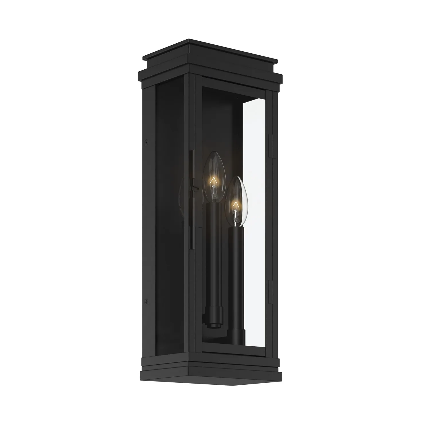 Lundon Three Light Outdoor Wall Mount in Black