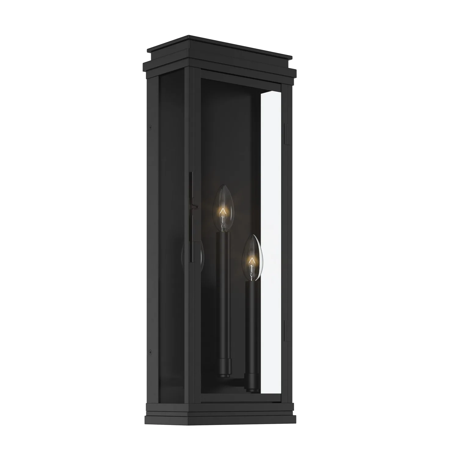 Lundon Three Light Outdoor Wall Mount in Black