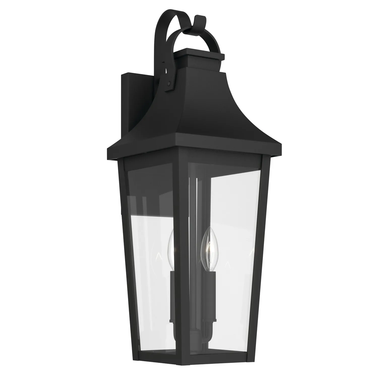 Cleary Two Light Outdoor Wall Mount in Textured Black